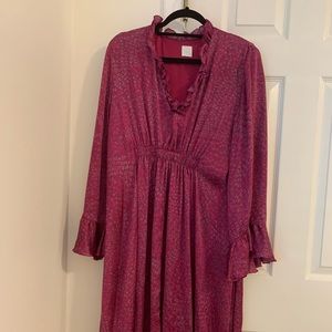 H&M magenta midi kaftan dress